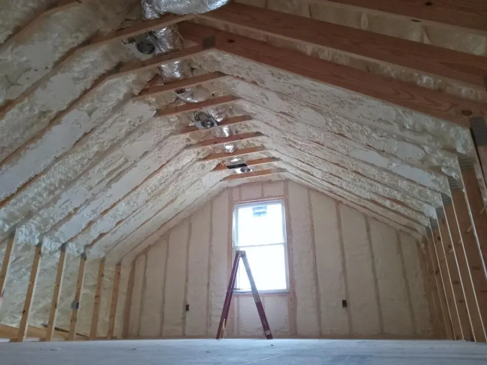 Spray foam roofing application for Crawl Space Insulation project in Robinwood